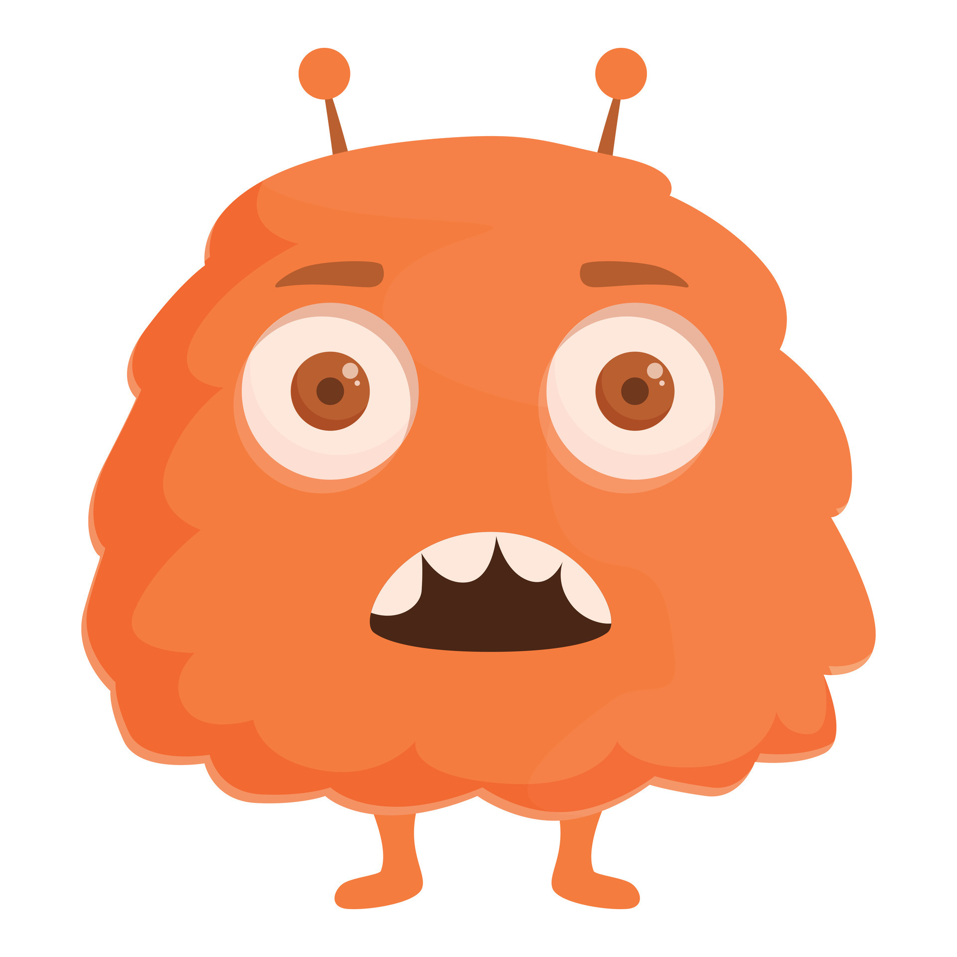 Orange monster alien icon cartoon vector. Cute funny character 40308074