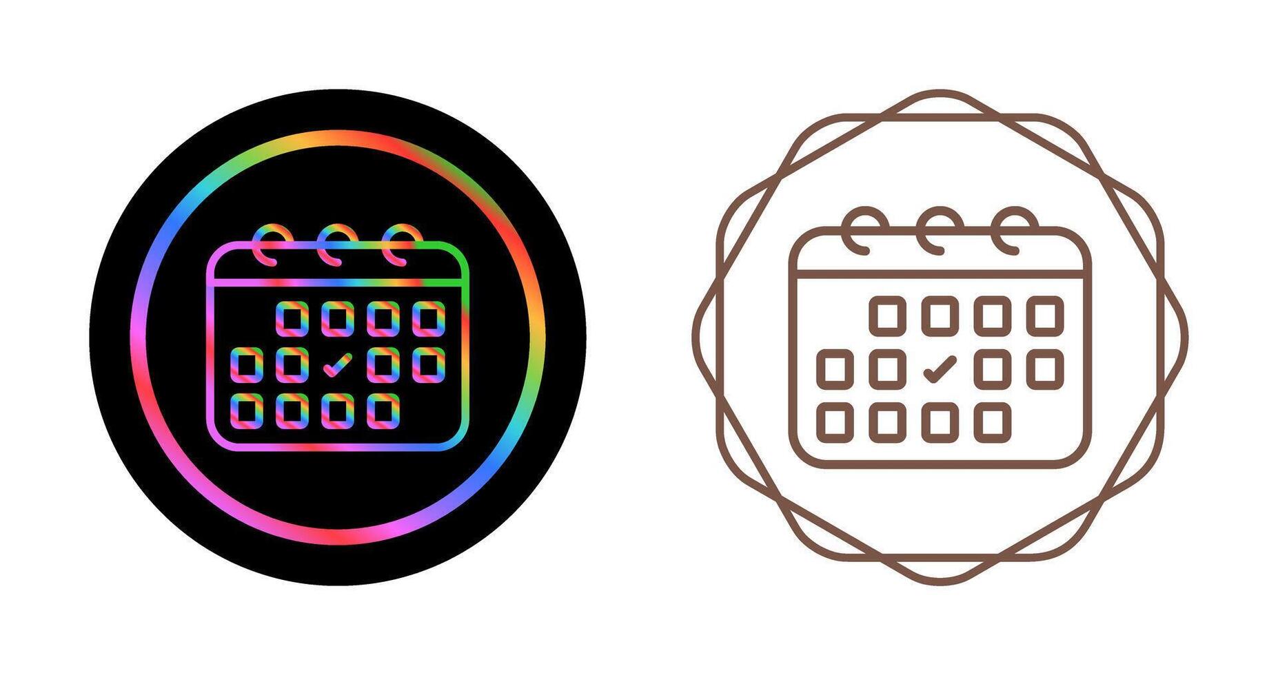 calendario con marca de verificación vector icono