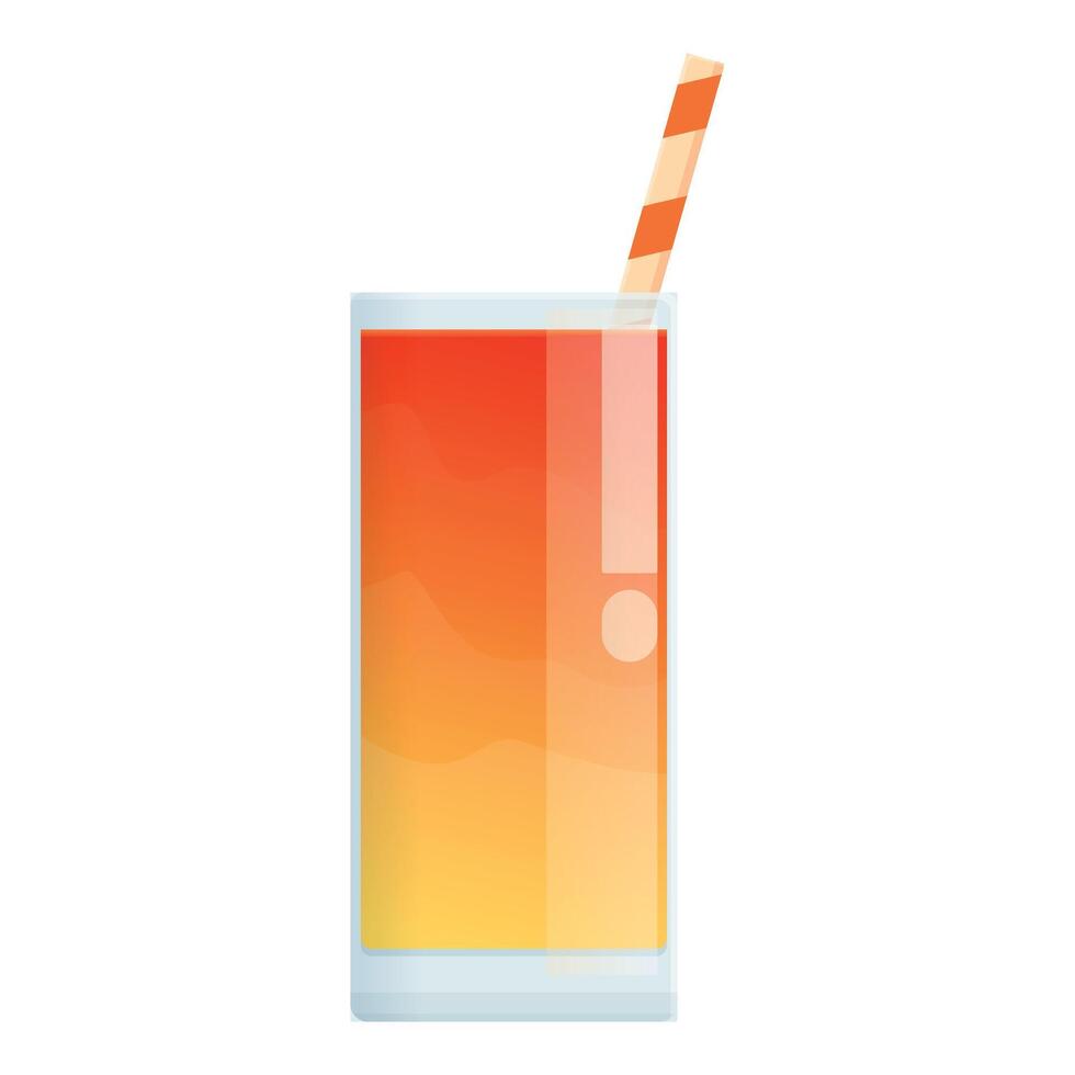 Glass cocktail icon cartoon vector. Summer party drink vector