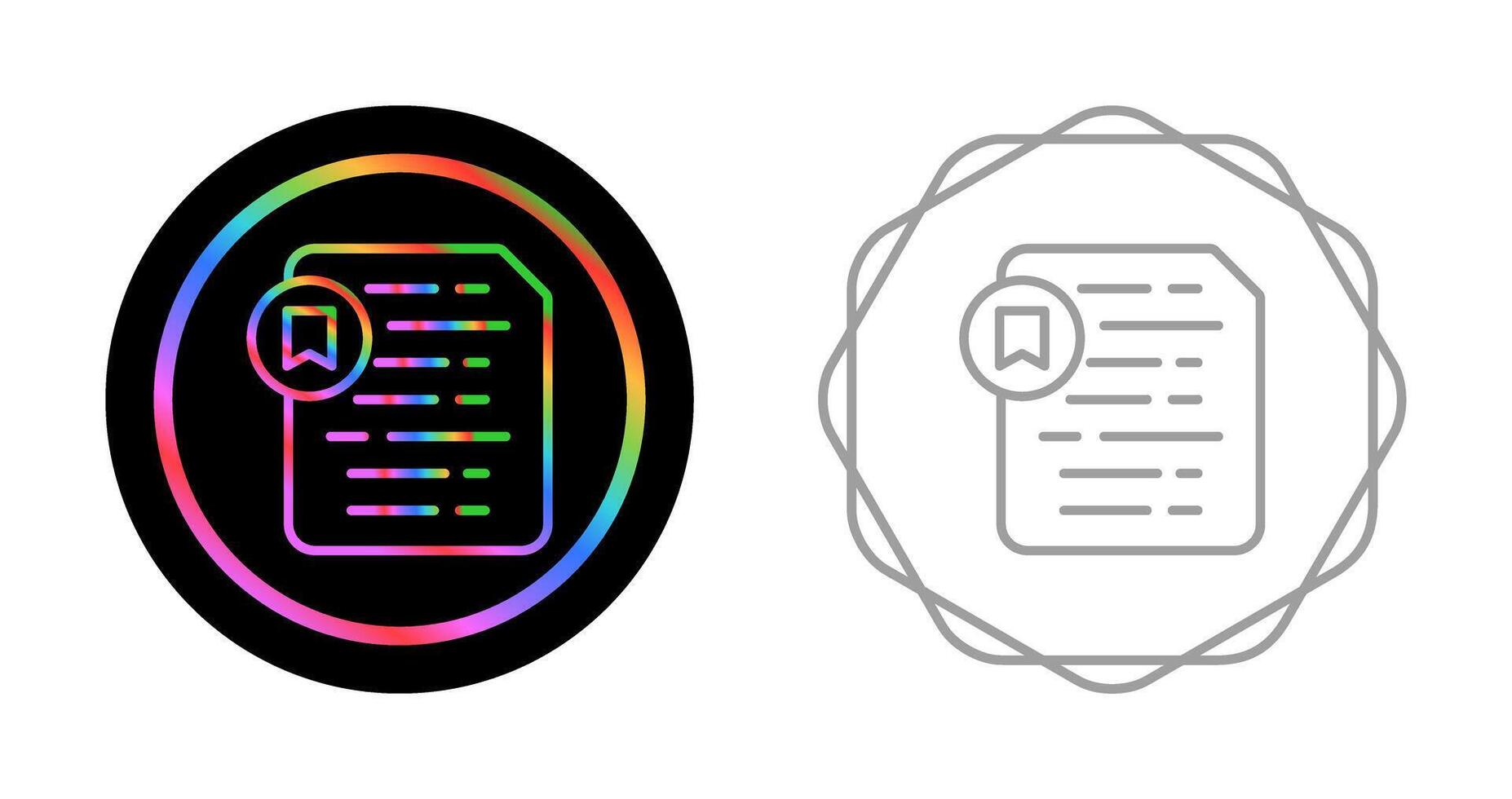 Document Insert Bookmark Vector Icon