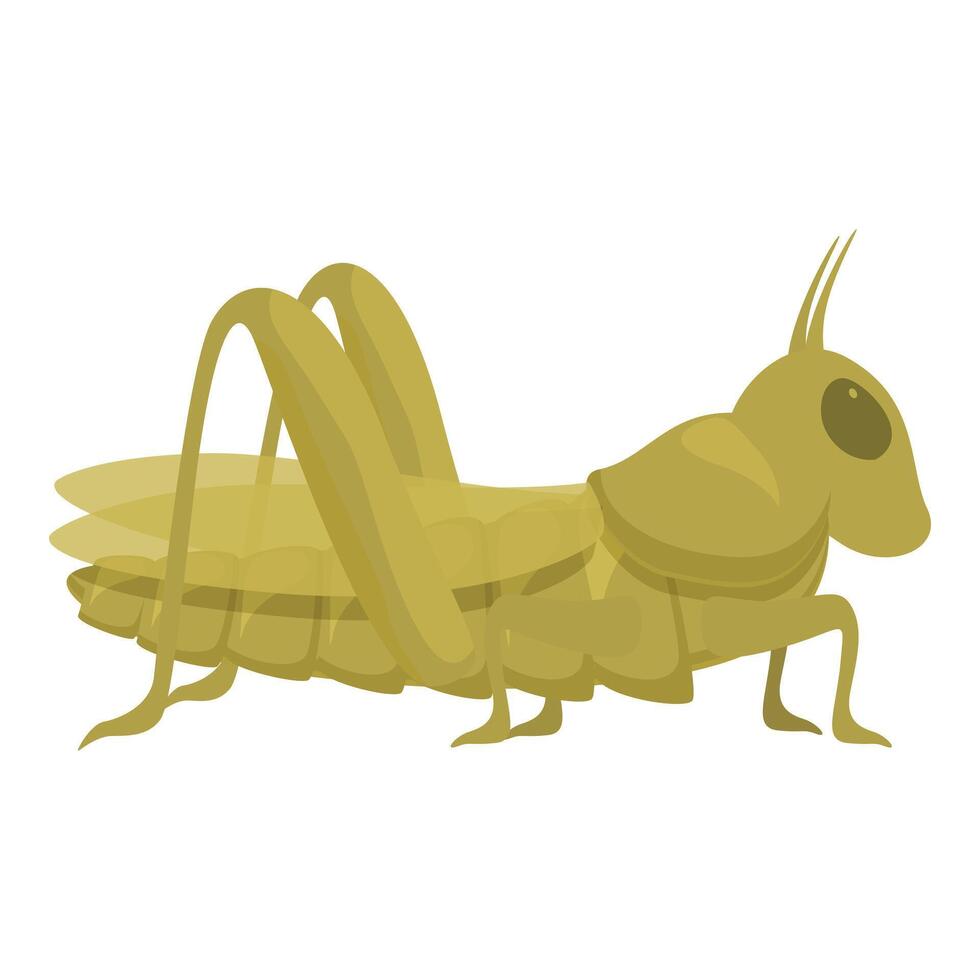 saltamontes langosta icono dibujos animados vector. linda insecto vector