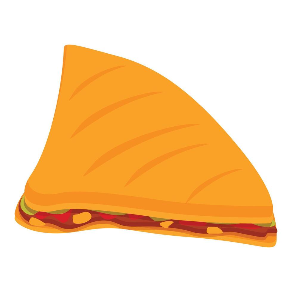 vegetal Quesadilla icono dibujos animados vector. mexicano fiesta carne vector