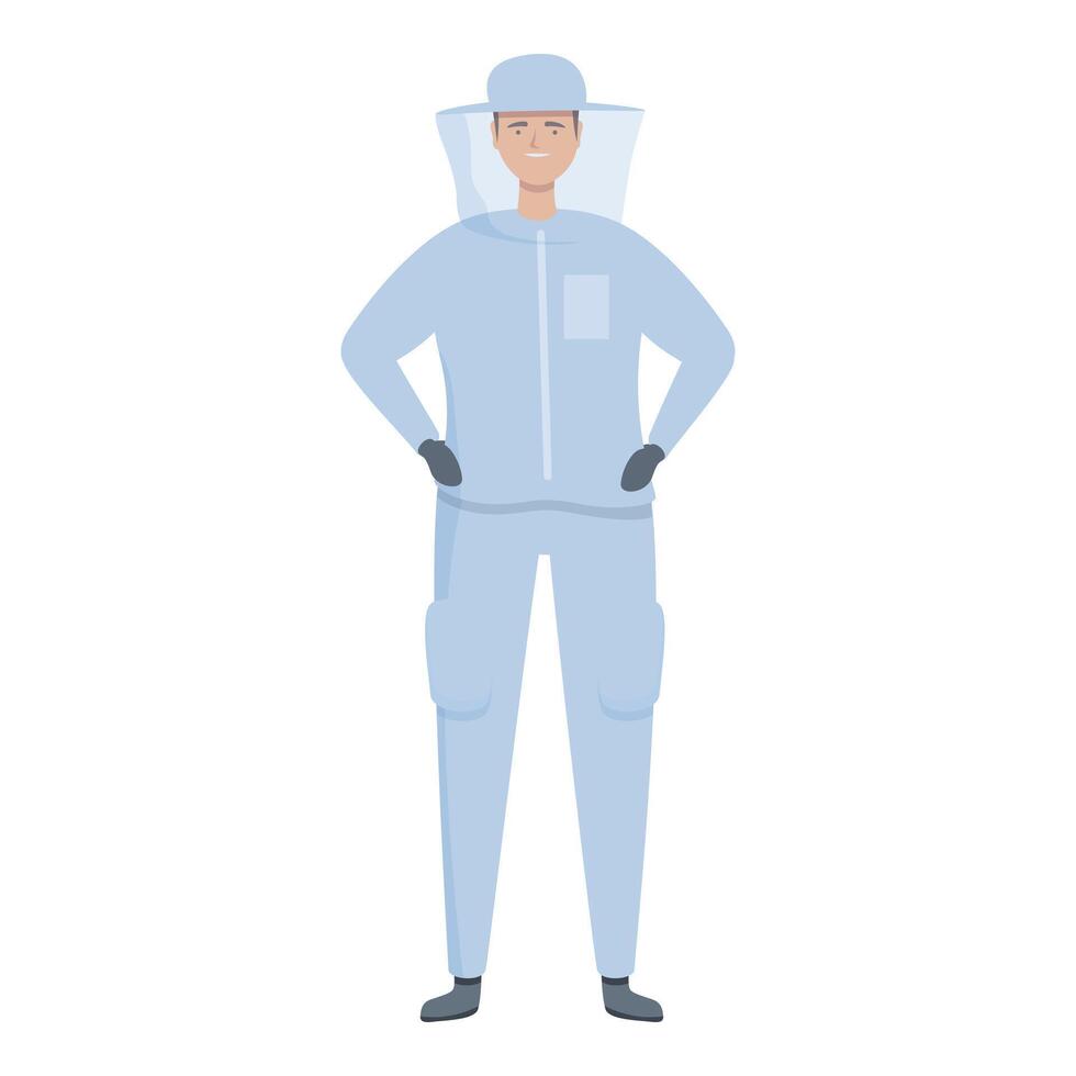 Happy beekeeper icon cartoon vector. Summer food vector