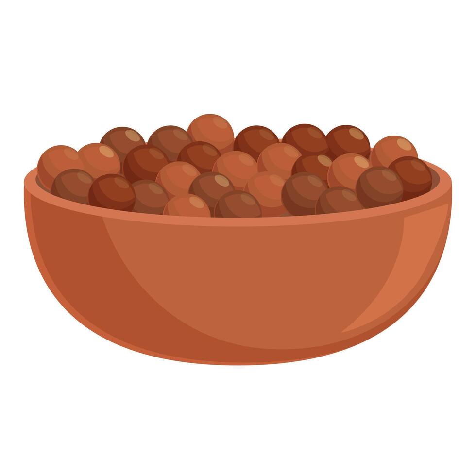 Rapeseed grain bowl icon cartoon vector. Food oil vector