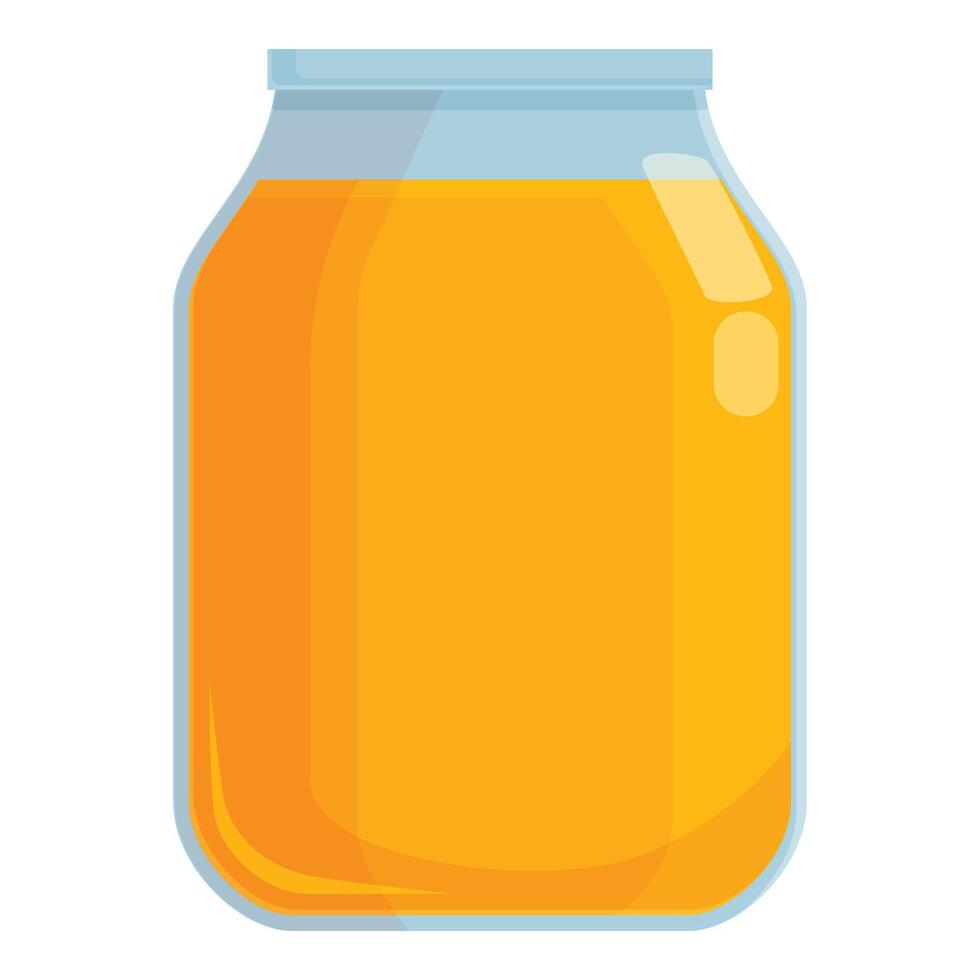 Honey glass jar icon cartoon vector. Summer food vector