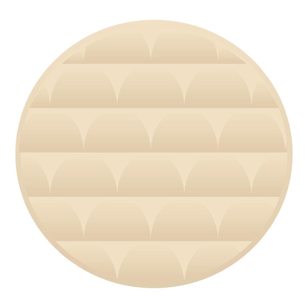 Cleaning pad icon cartoon vector. Wool material vector