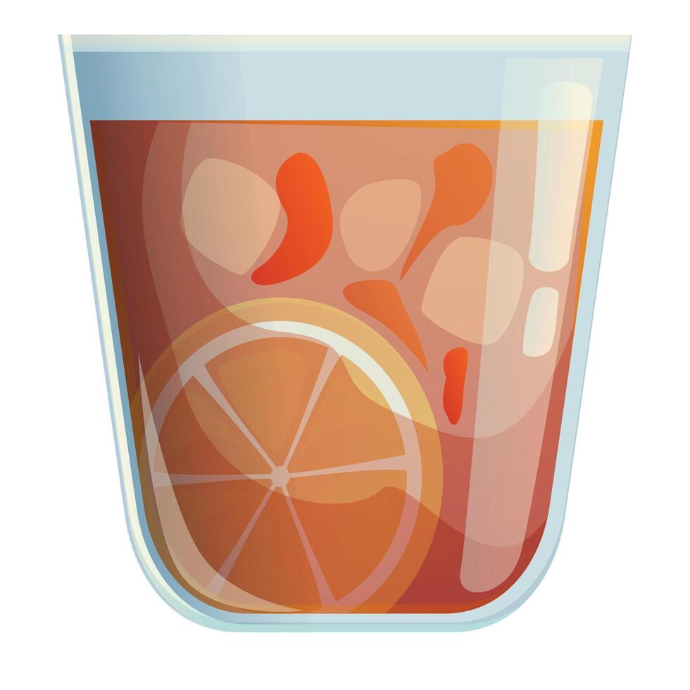 Mixed tropical drink icon cartoon vector. Wine party restaurant vector
