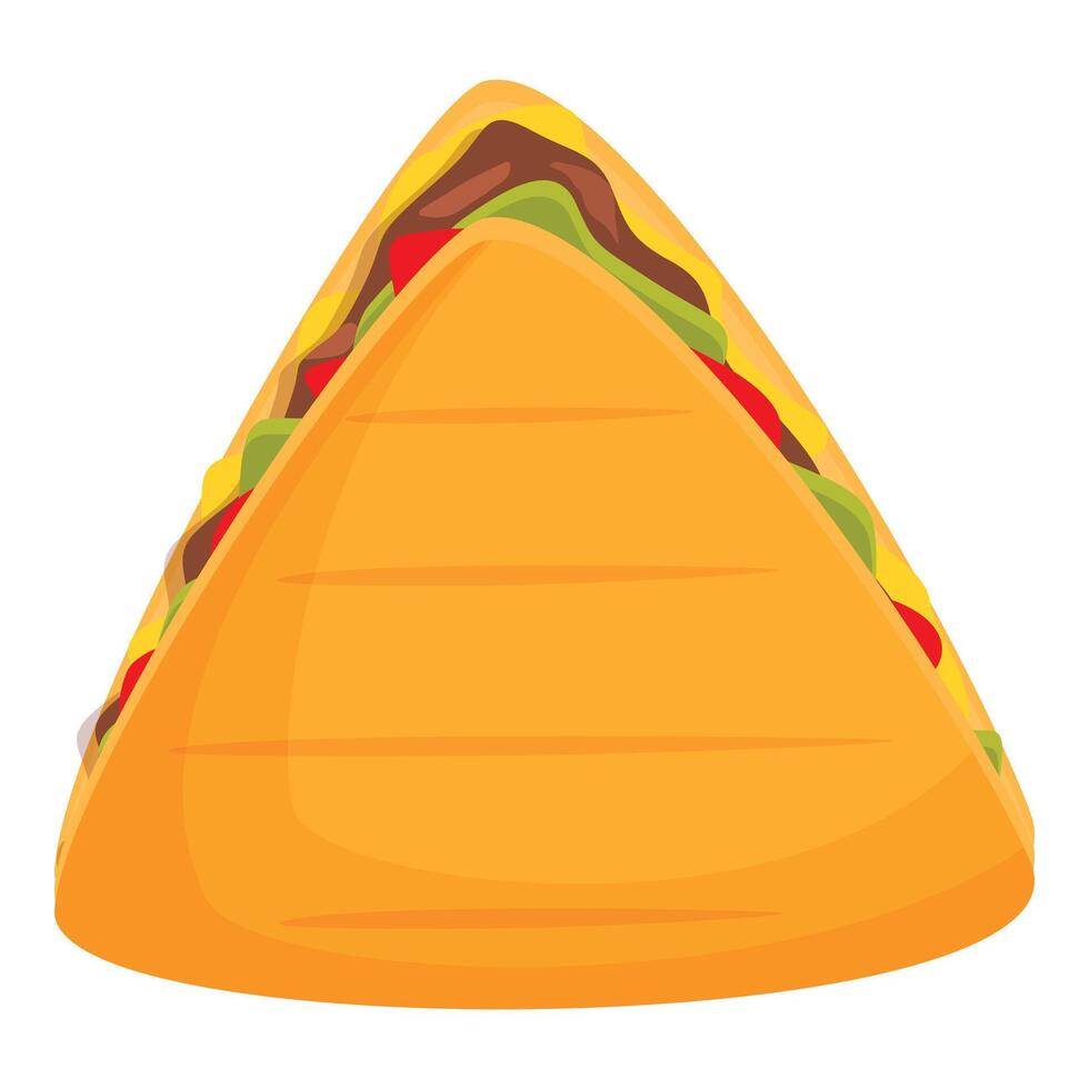 Meal quesadilla icon cartoon vector. Vegetable mexican vector