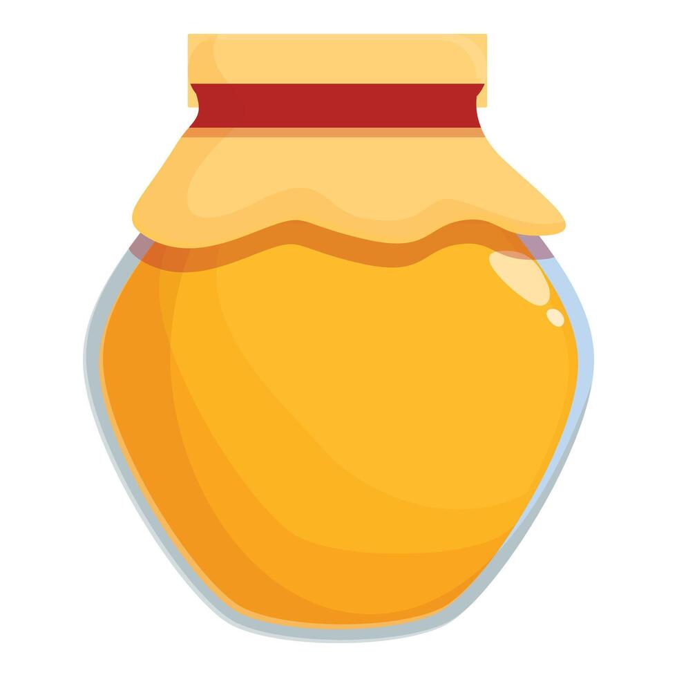 Jar honey icon cartoon vector. Organic product vector