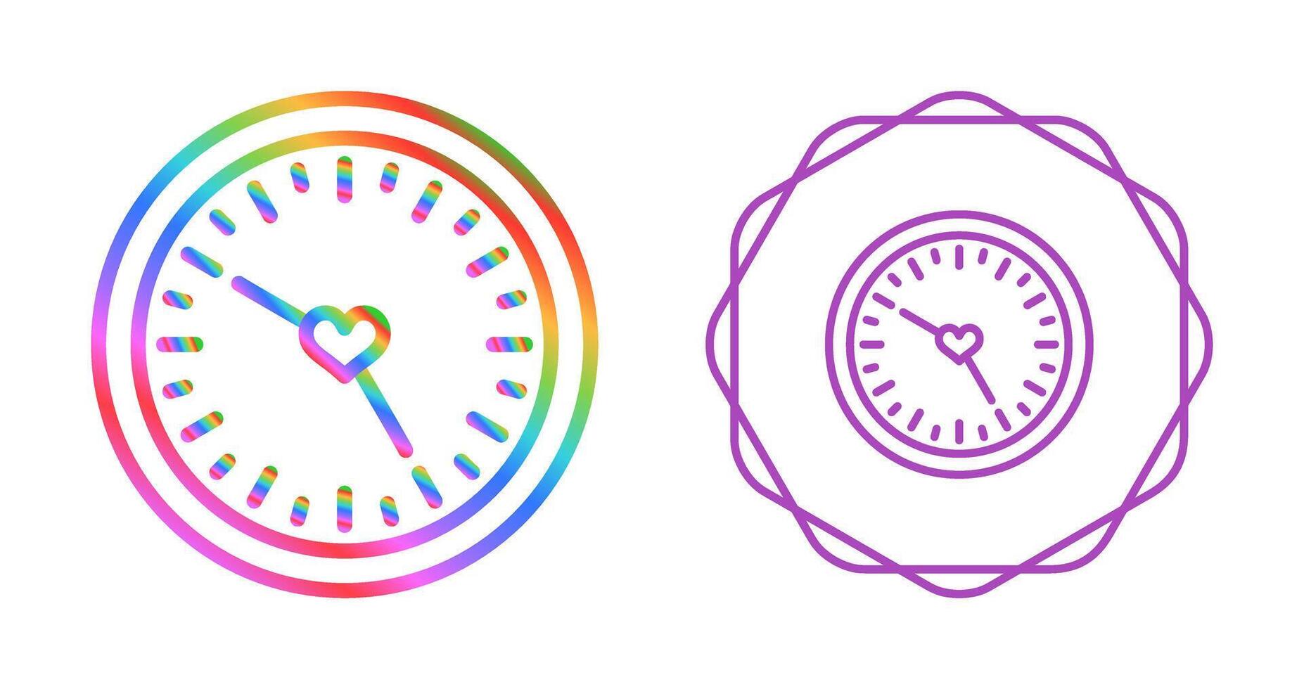 Love clock Vector Icon