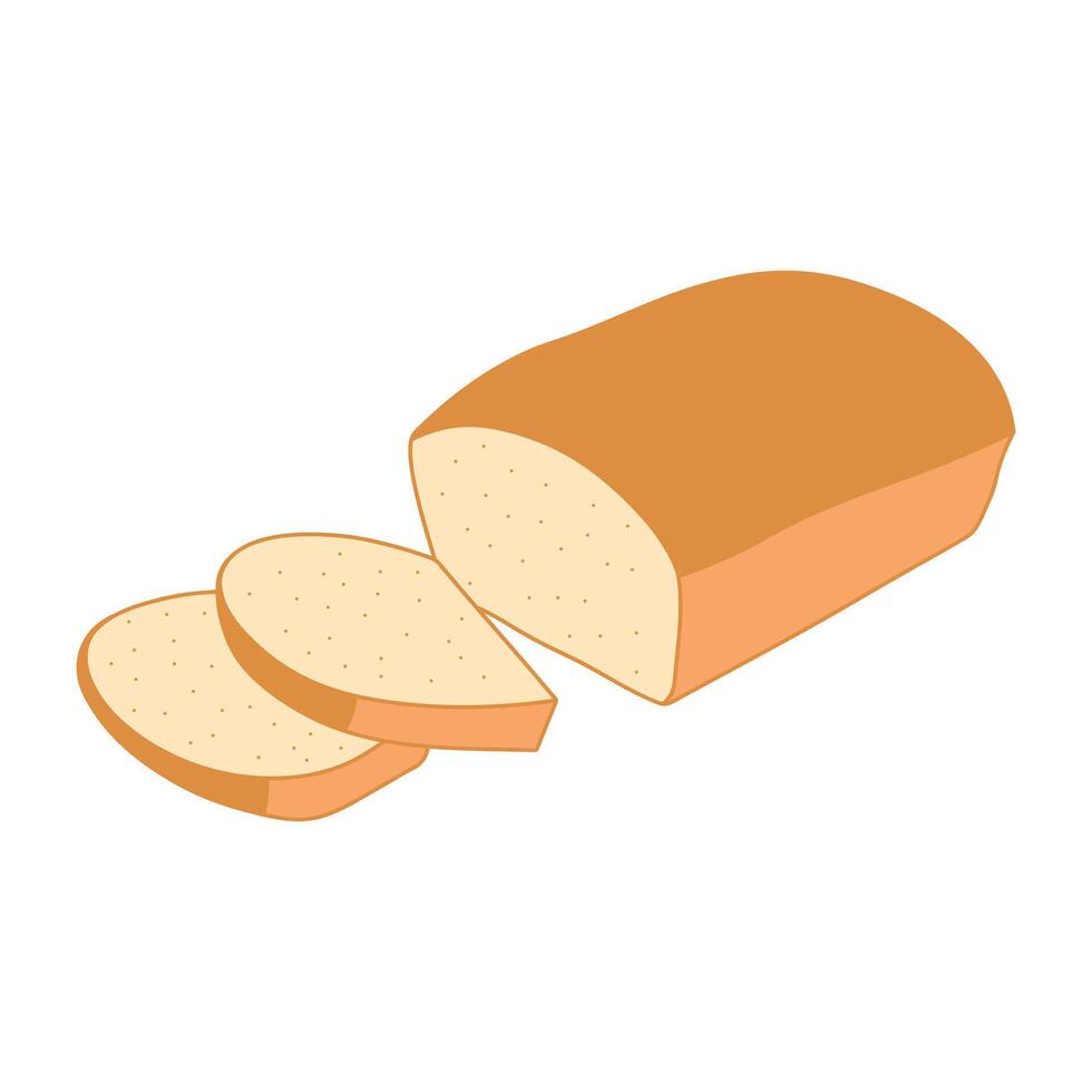 patata un pan icono dibujos animados vector ilustración aislado en blanco antecedentes