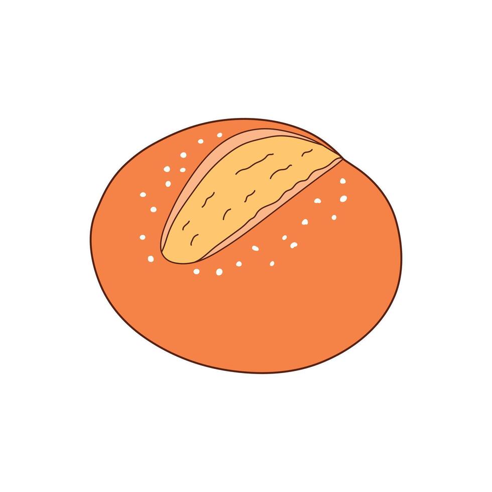 sourdough bread icon Cartoon Vector illustration Isolated on White Background