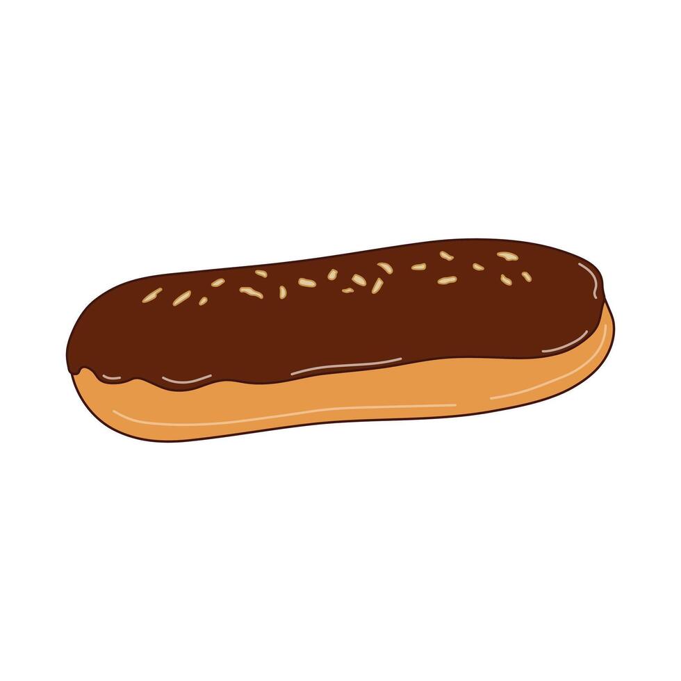 eclair icono dibujos animados vector ilustración aislado en blanco antecedentes