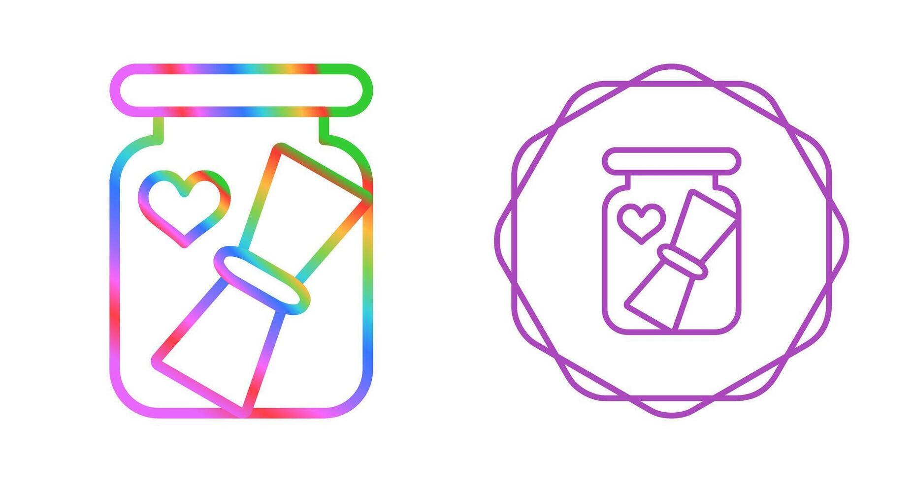 Love letter in a bottle Vector Icon