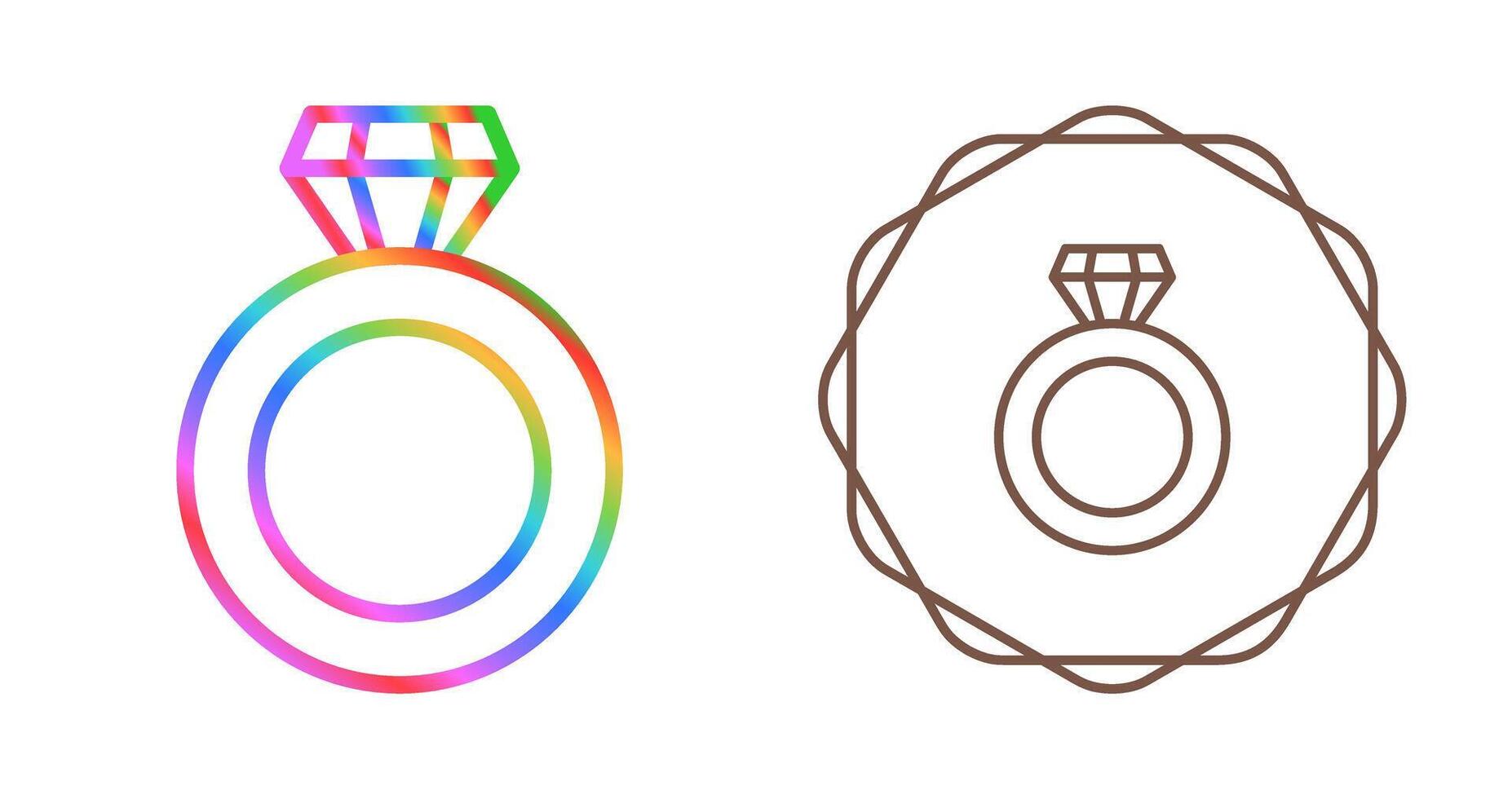 Diamond ring Vector Icon