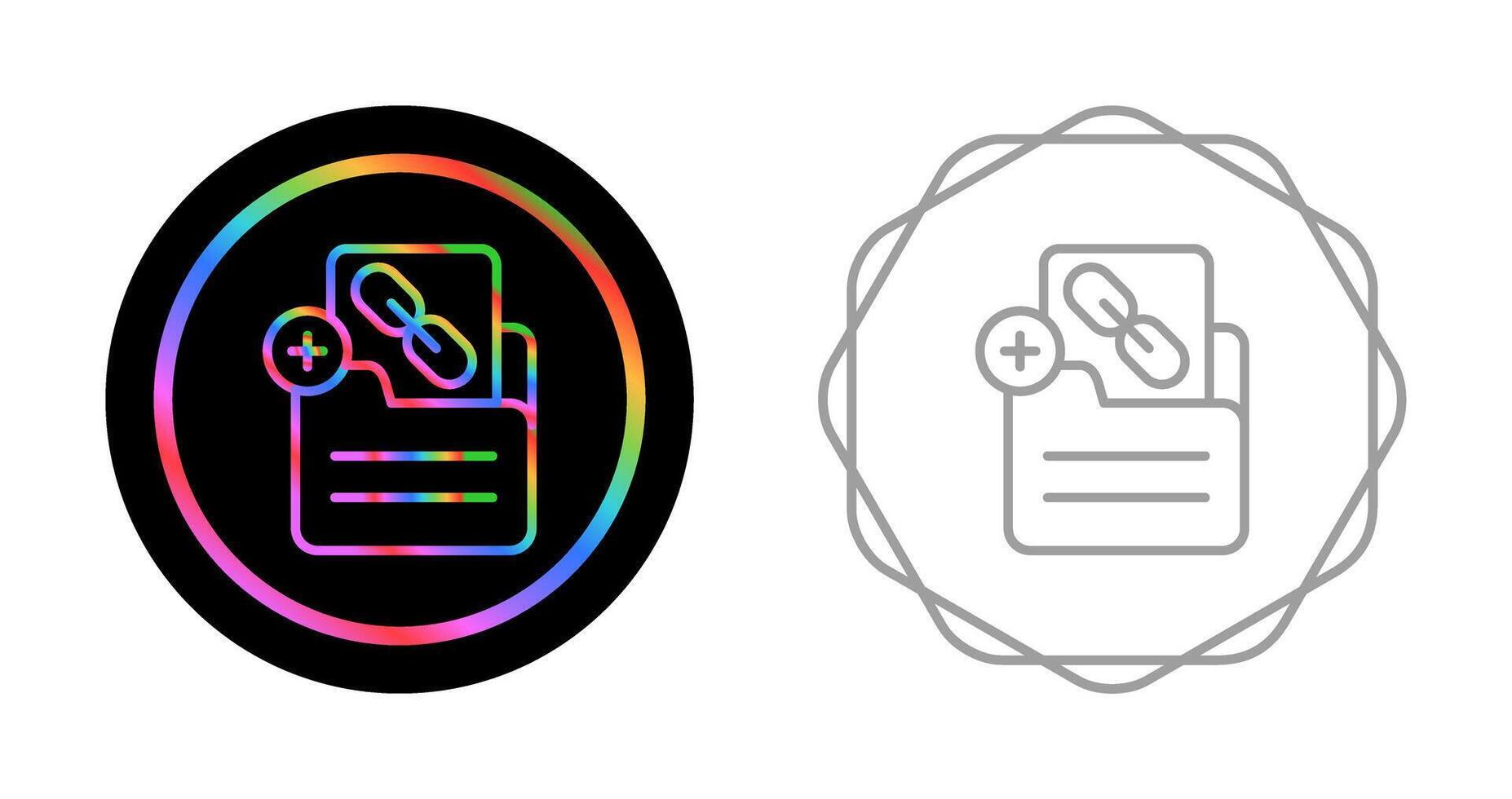 Document Insert Link Vector Icon