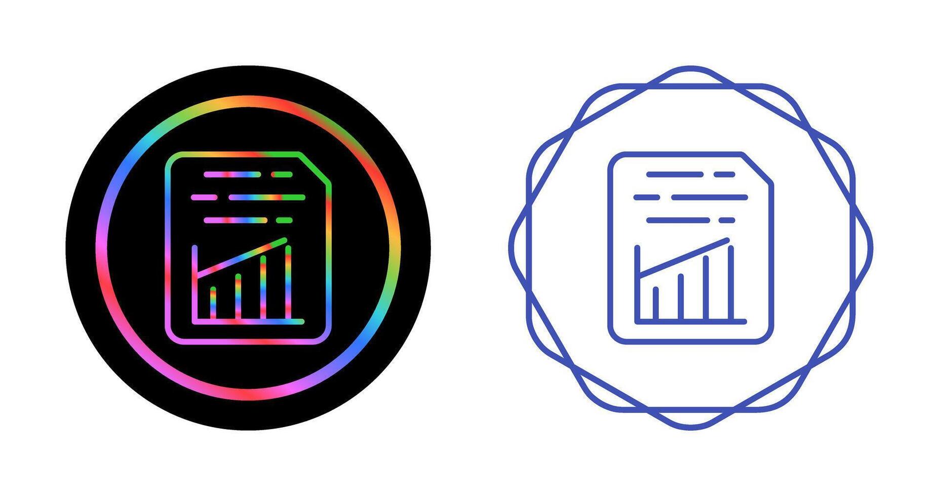 Document Insert Graph Vector Icon