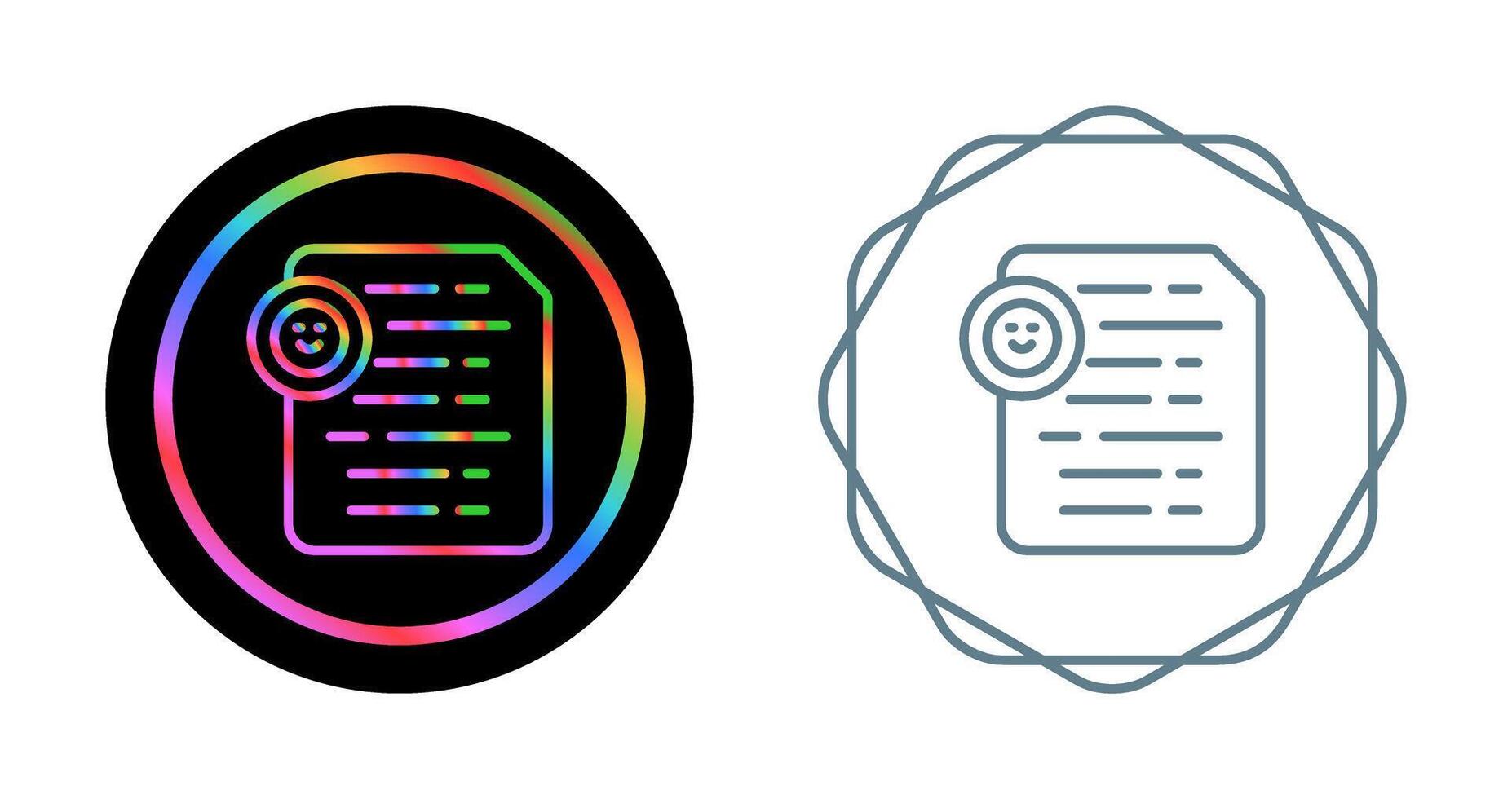 Document Insert Emoji Vector Icon
