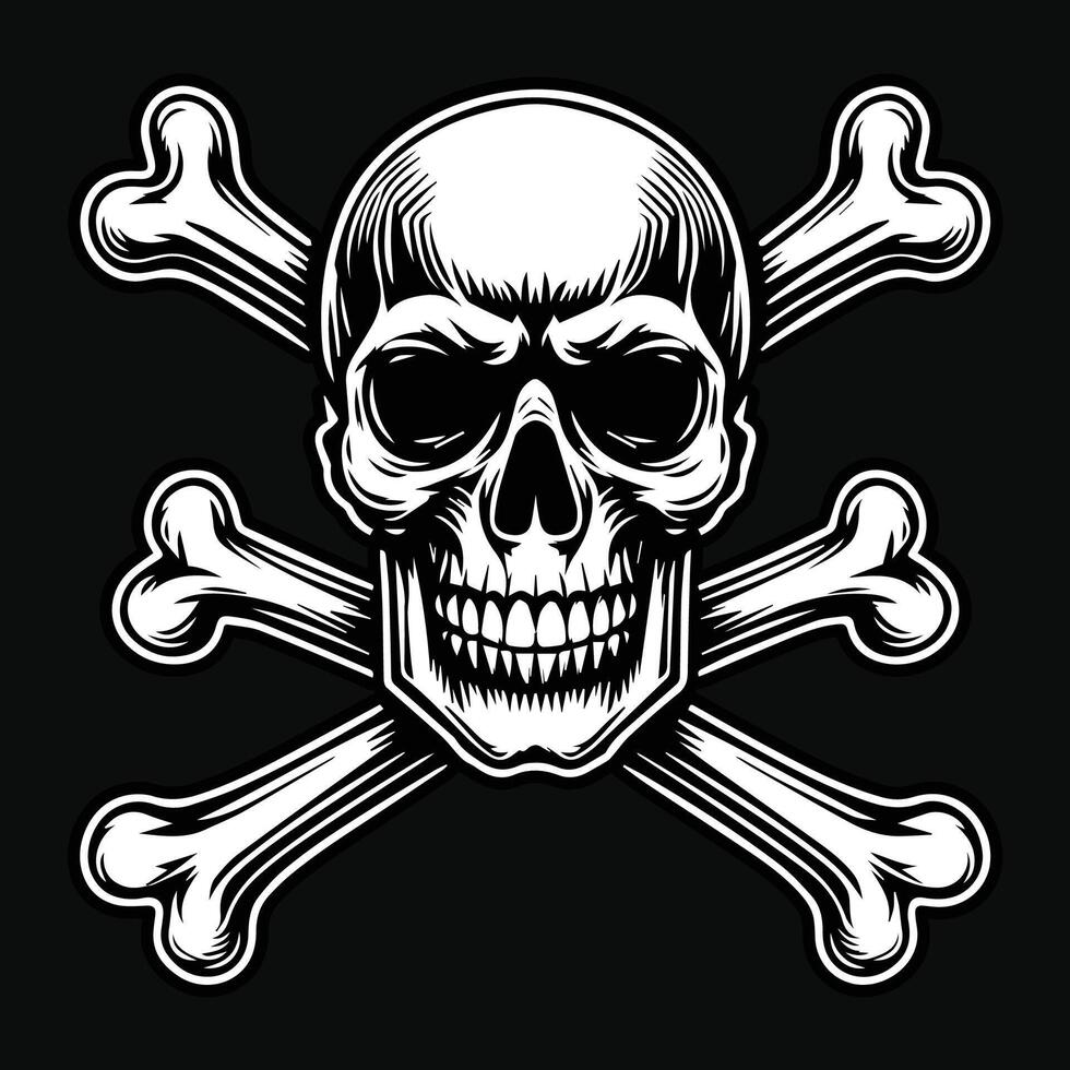 Skull with Cross Bone vector