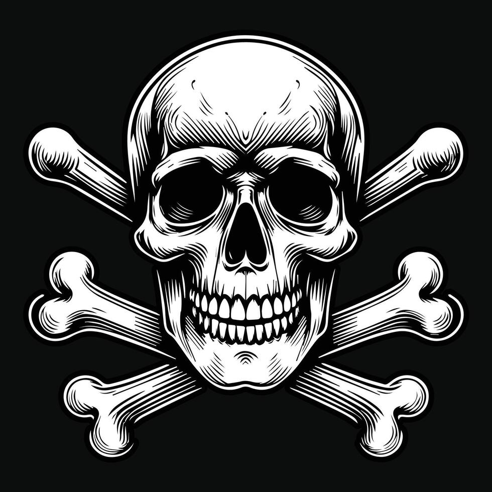 Skull with Cross Bone vector