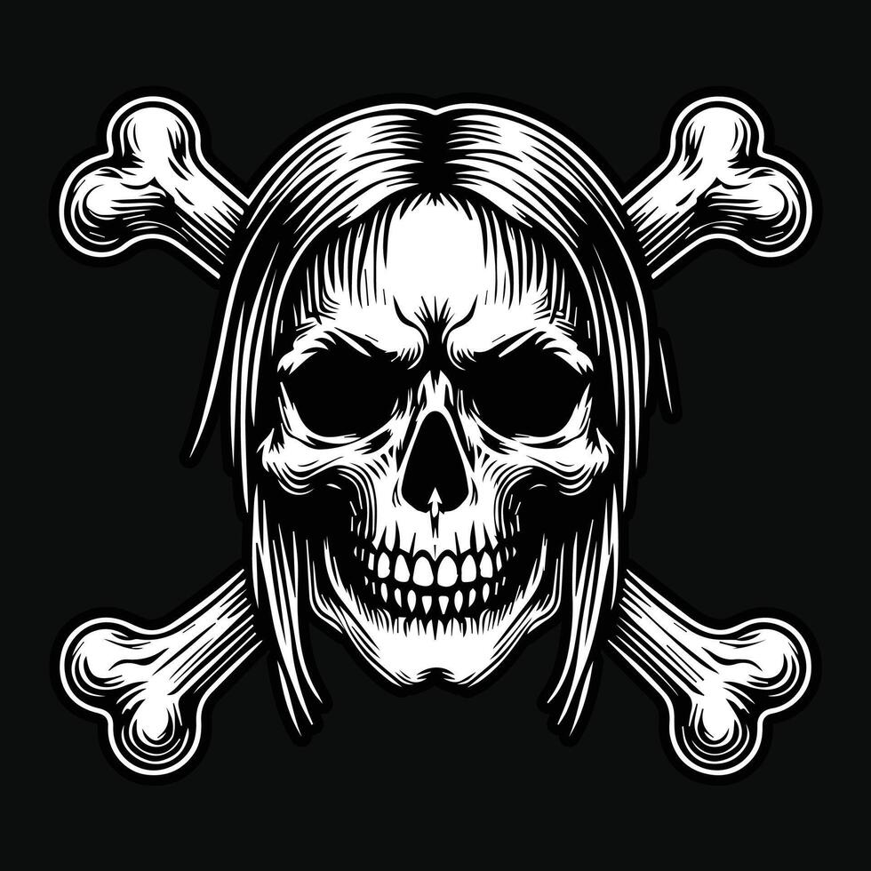 Skull with Cross Bone vector