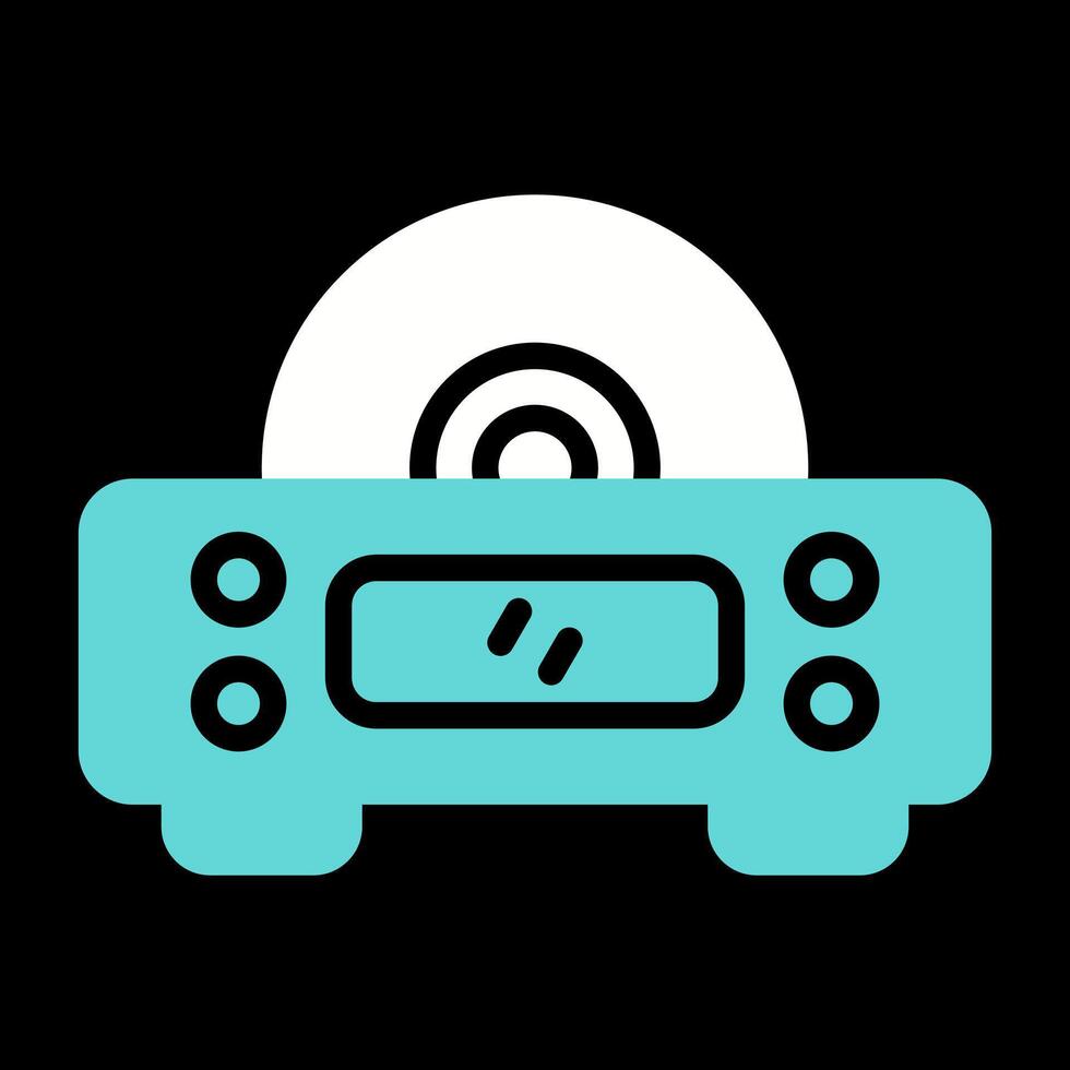 icono de vector de reproductor de cd