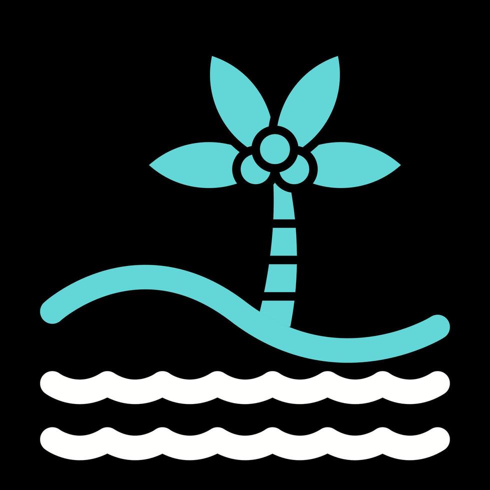 icono de vector de isla