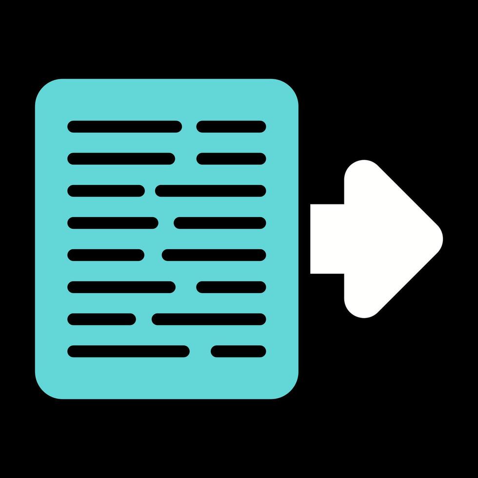 Document Export Vector Icon
