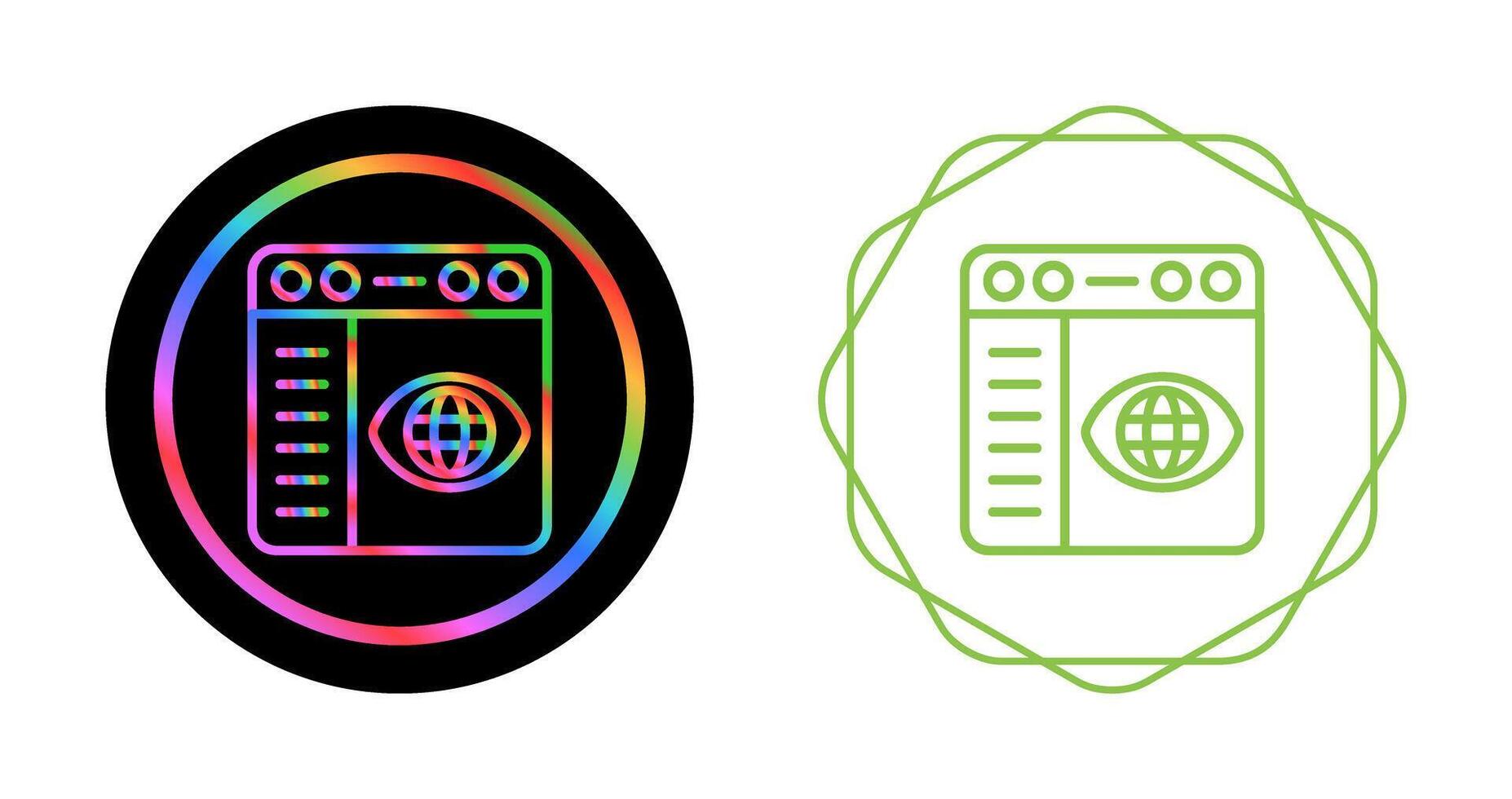 icono de vector de configuración del navegador