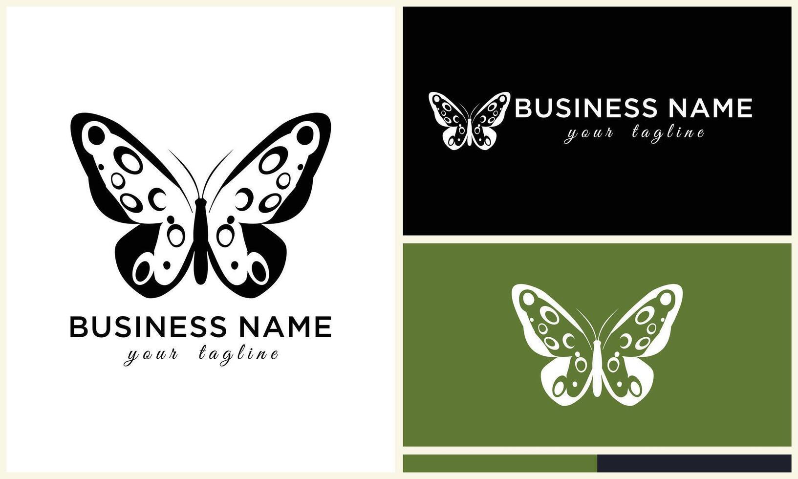 hand drawn butterfly logo template vector