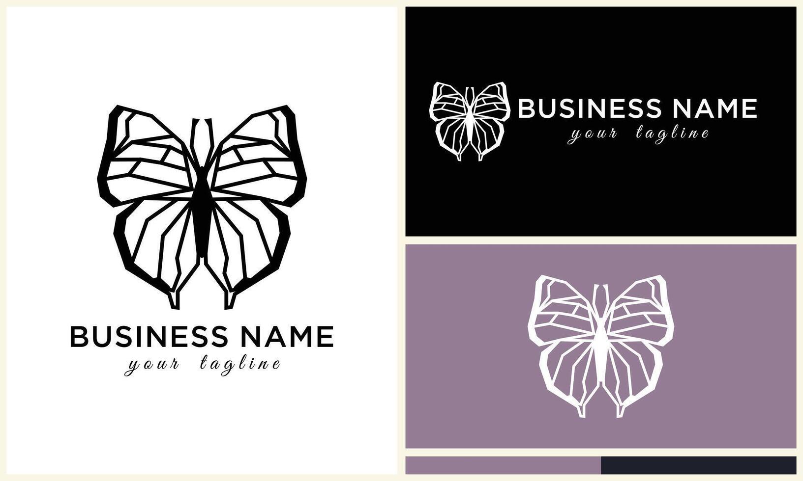 hand drawn butterfly logo template vector