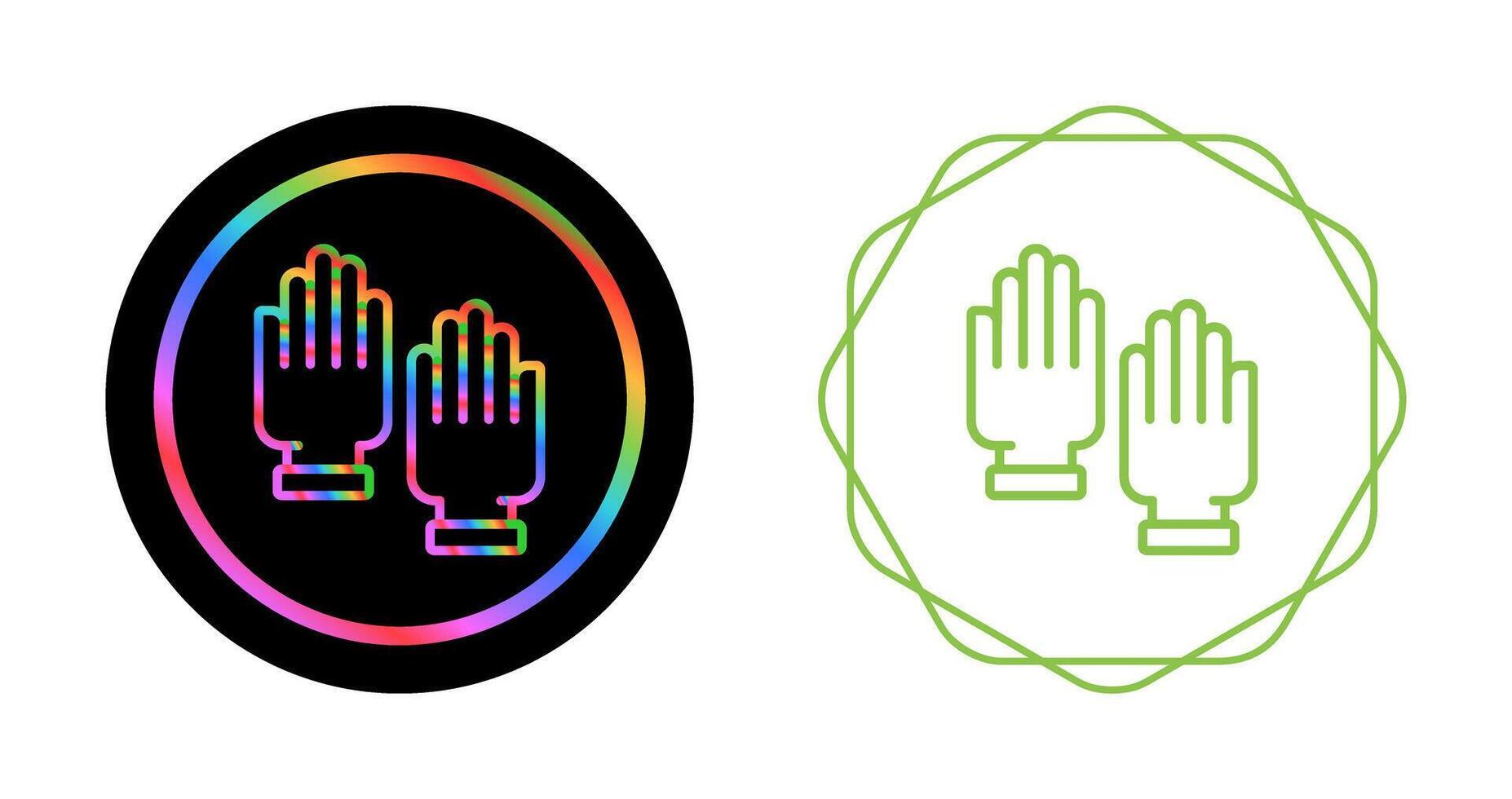 Rubber Gloves Vector Icon
