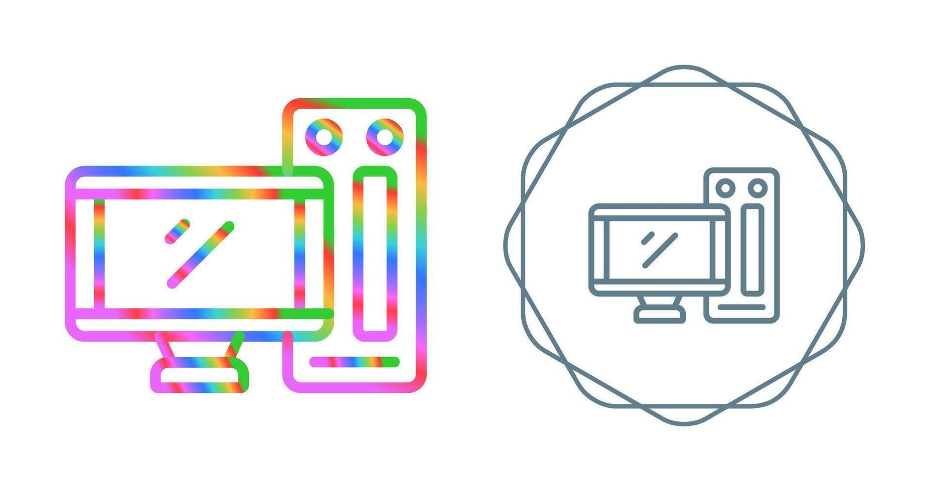 Desktop Computer Vector Icon