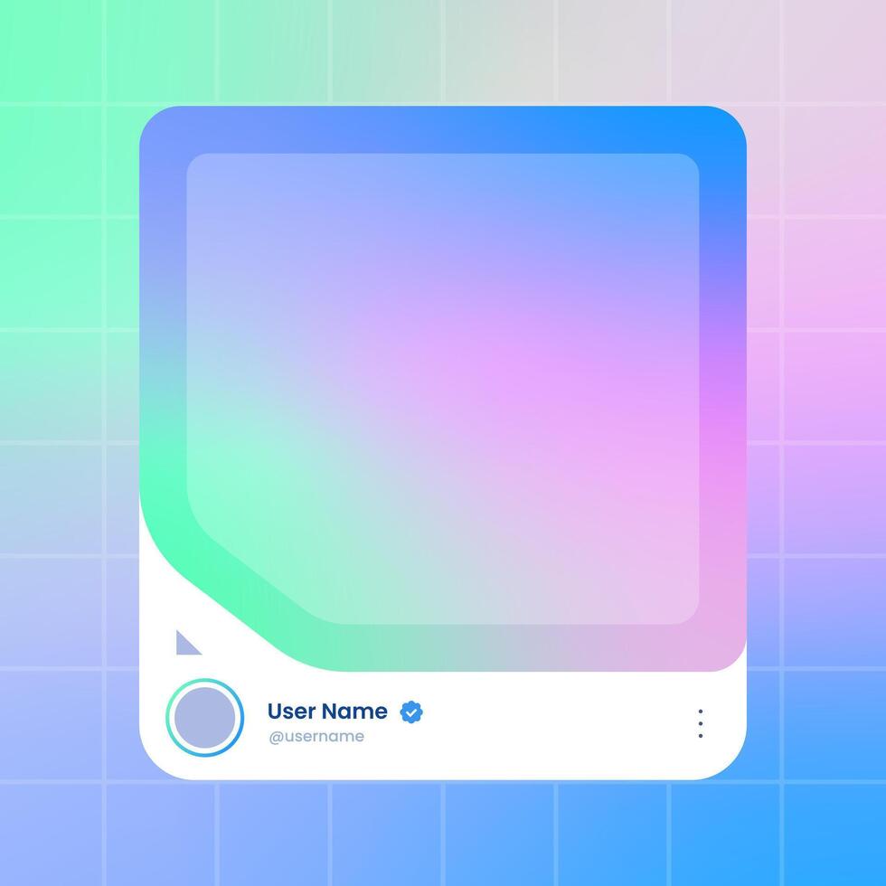 Social media frame isolated template. Colorful social media interface. vector