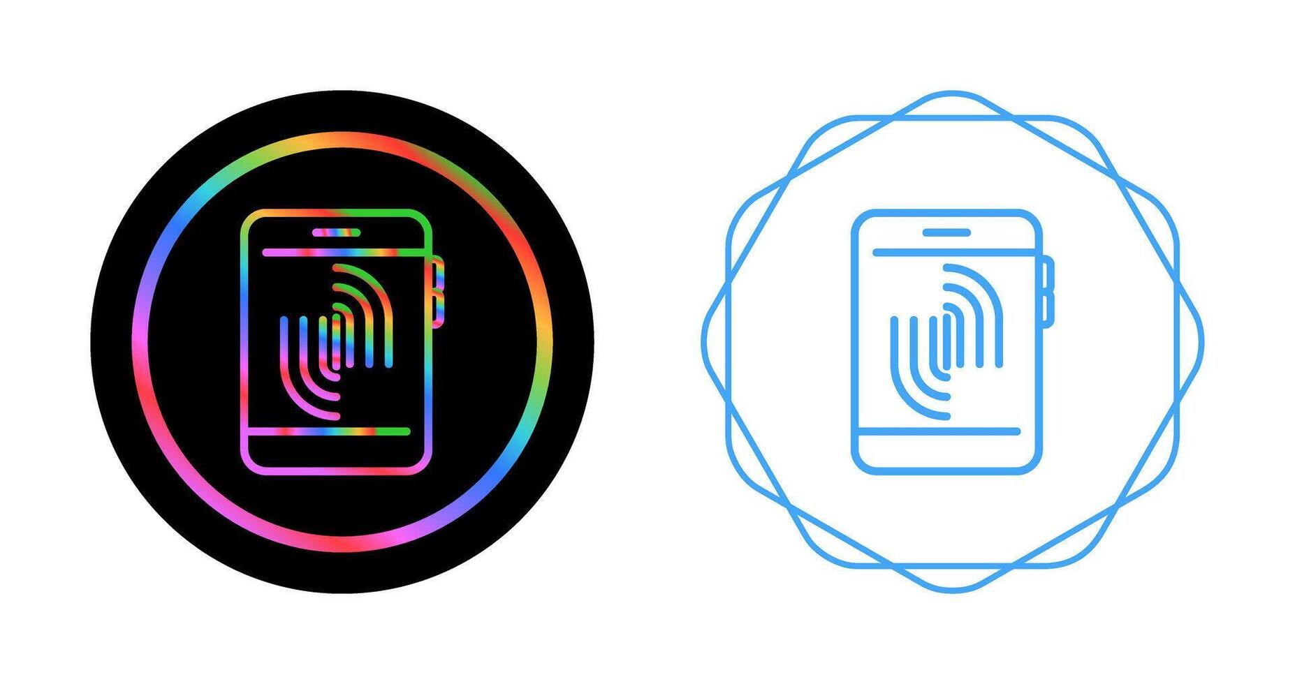 Fingerprint Scanning Vector Icon