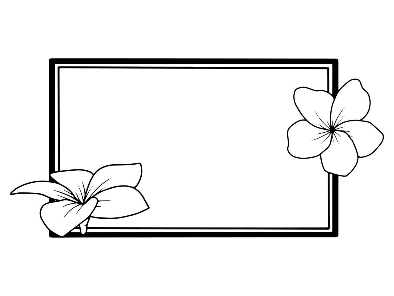 Hand Drawn Flower Sketch Line Art vector