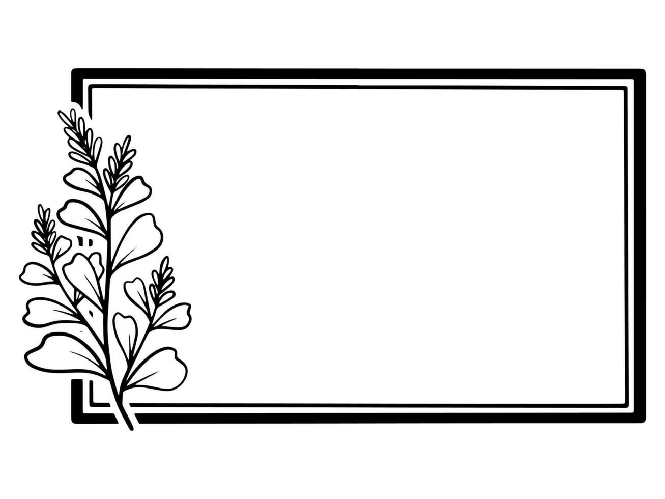flores marco línea Arte ilustración vector