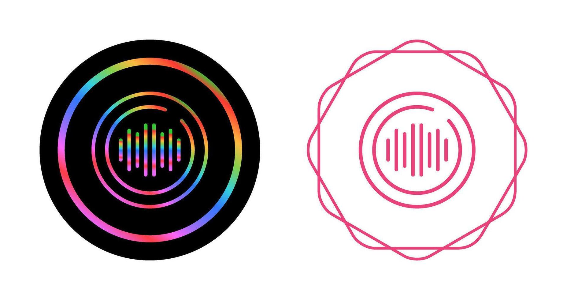 Audio Spectrum Circle Vector Icon