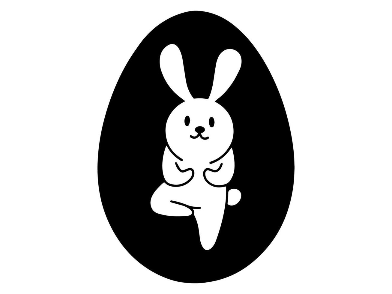 Hand Drawn Easter Eggs Bunny vector