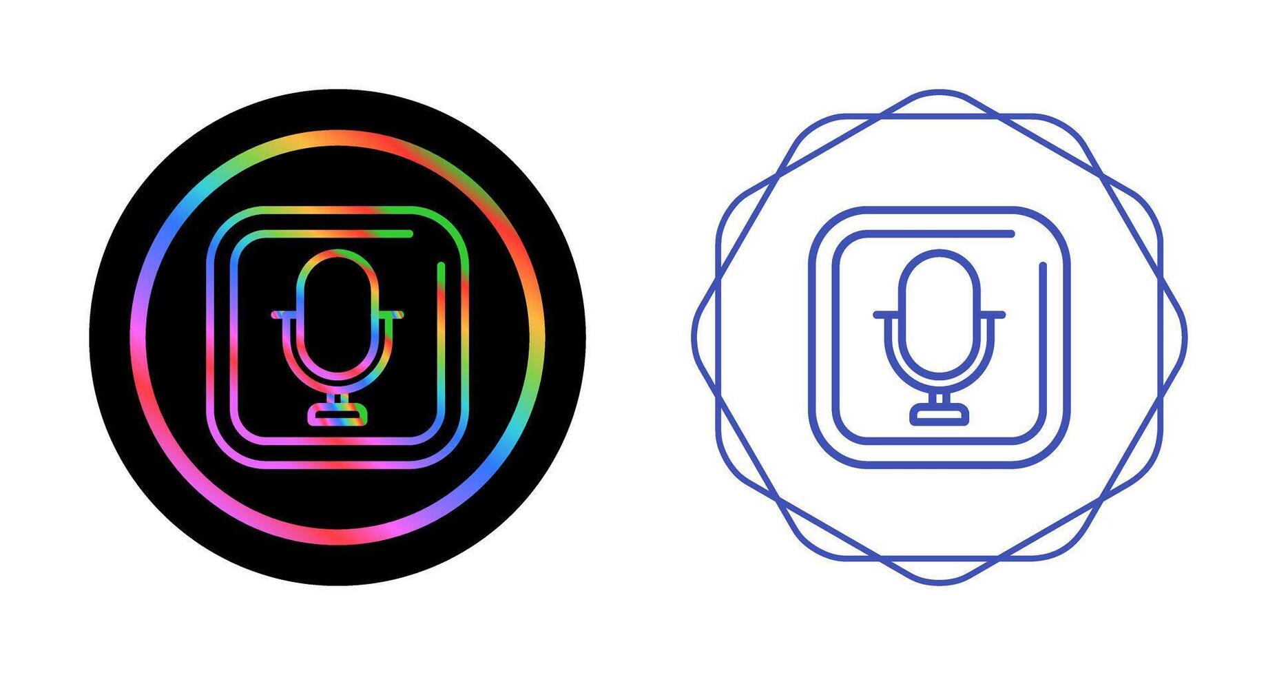 Microphone Square Vector Icon