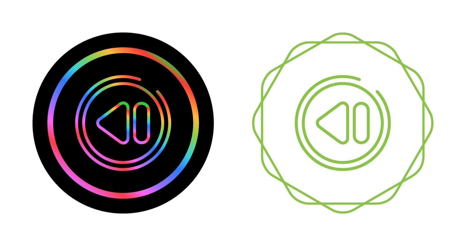 Rewind Button Vector Icon