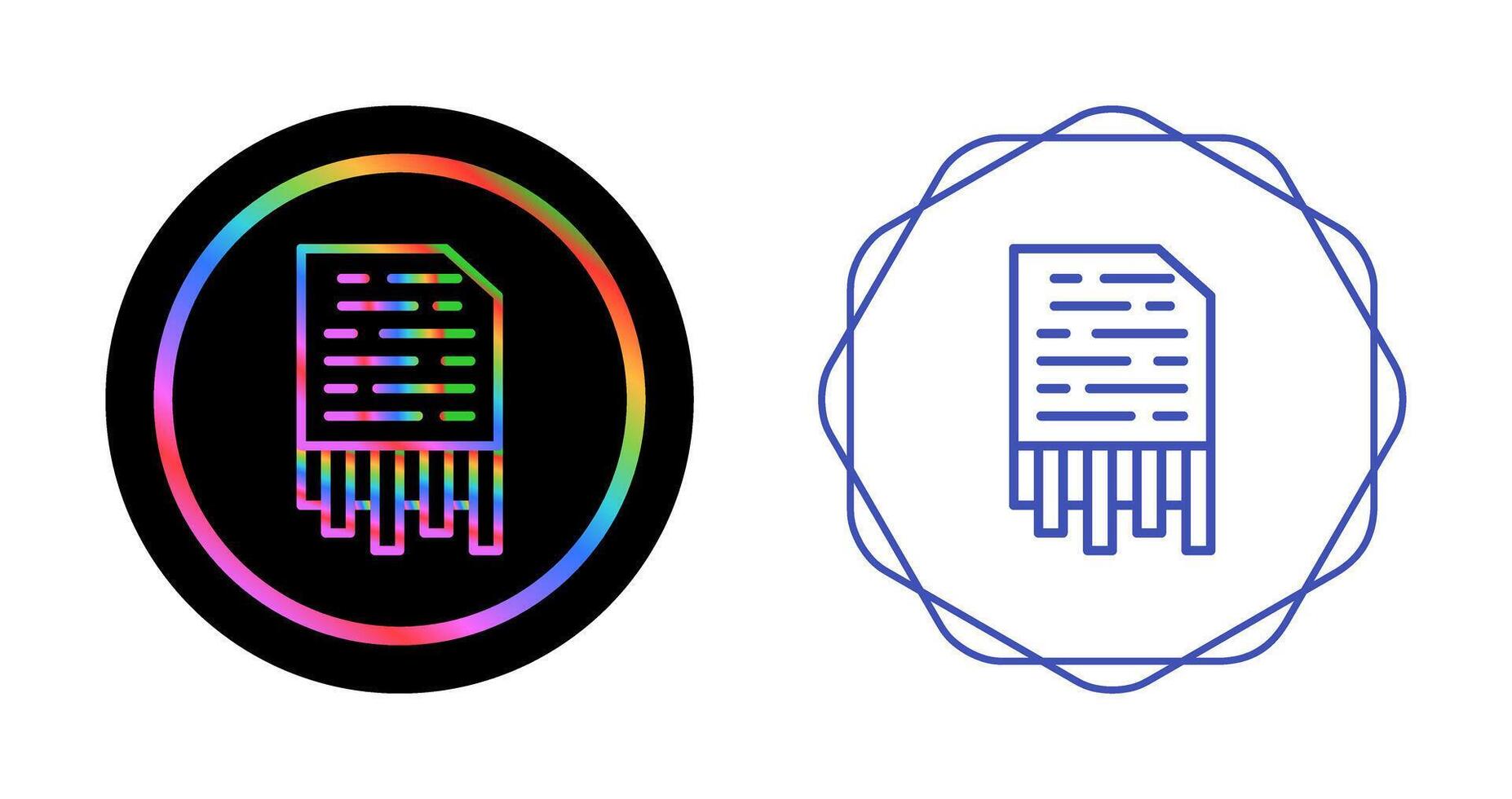 Shredding Vector Icon