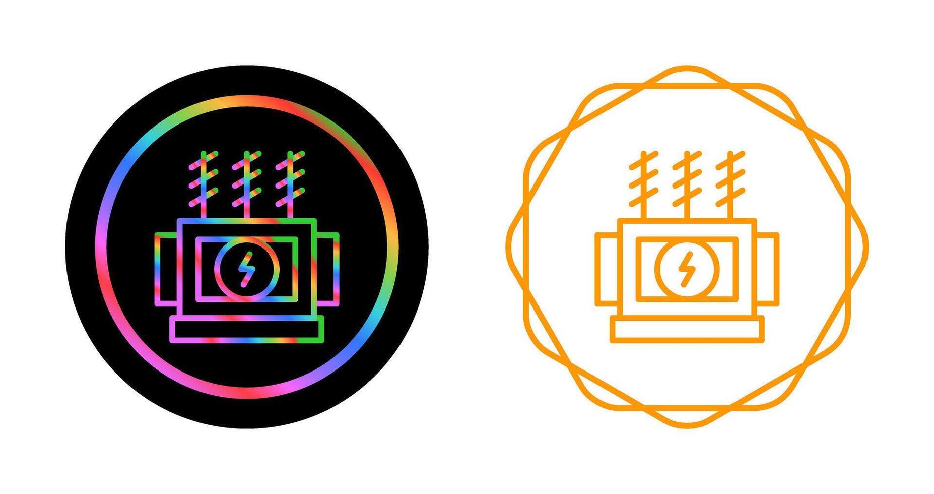 Power Transformer Vector Icon
