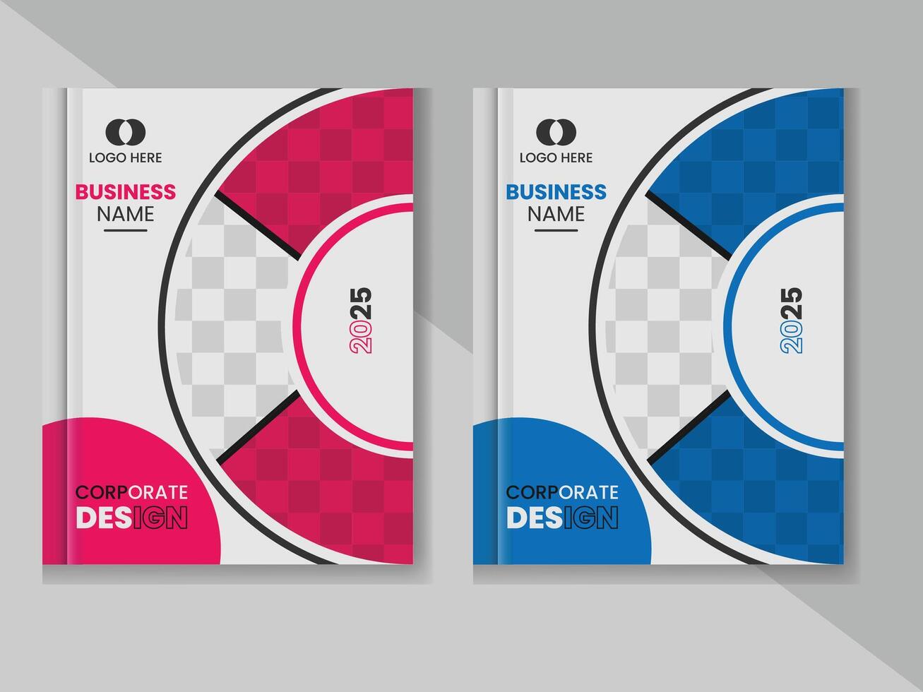 Corporate annual report design template. vector