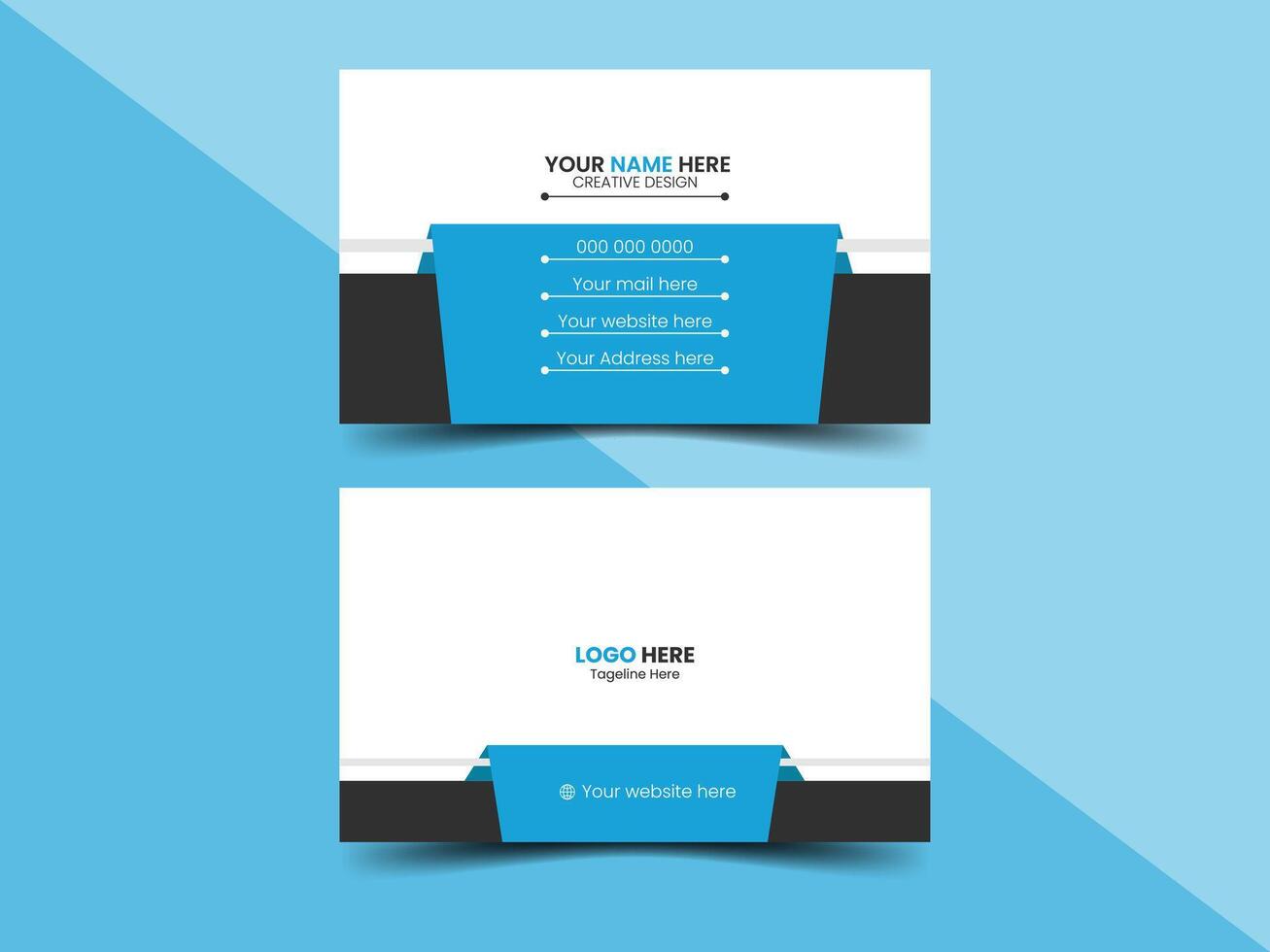 Simple business card design layout vector
