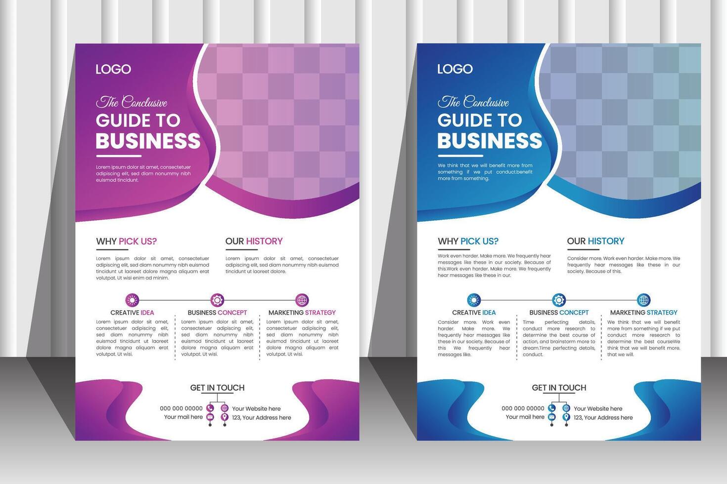 Modern business flyer design template vector