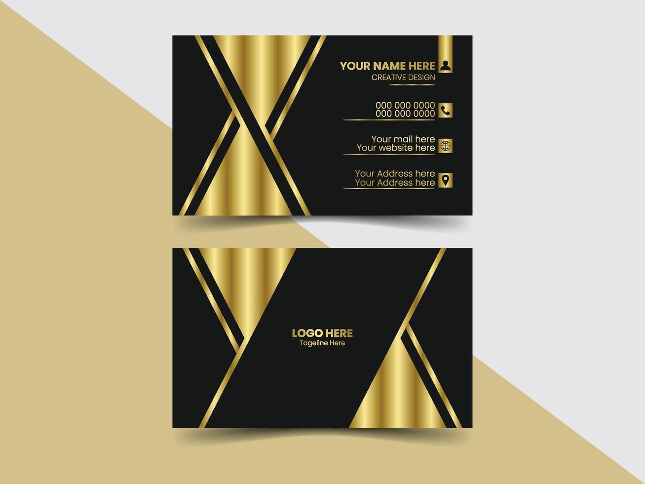 Luxury business card design template vector