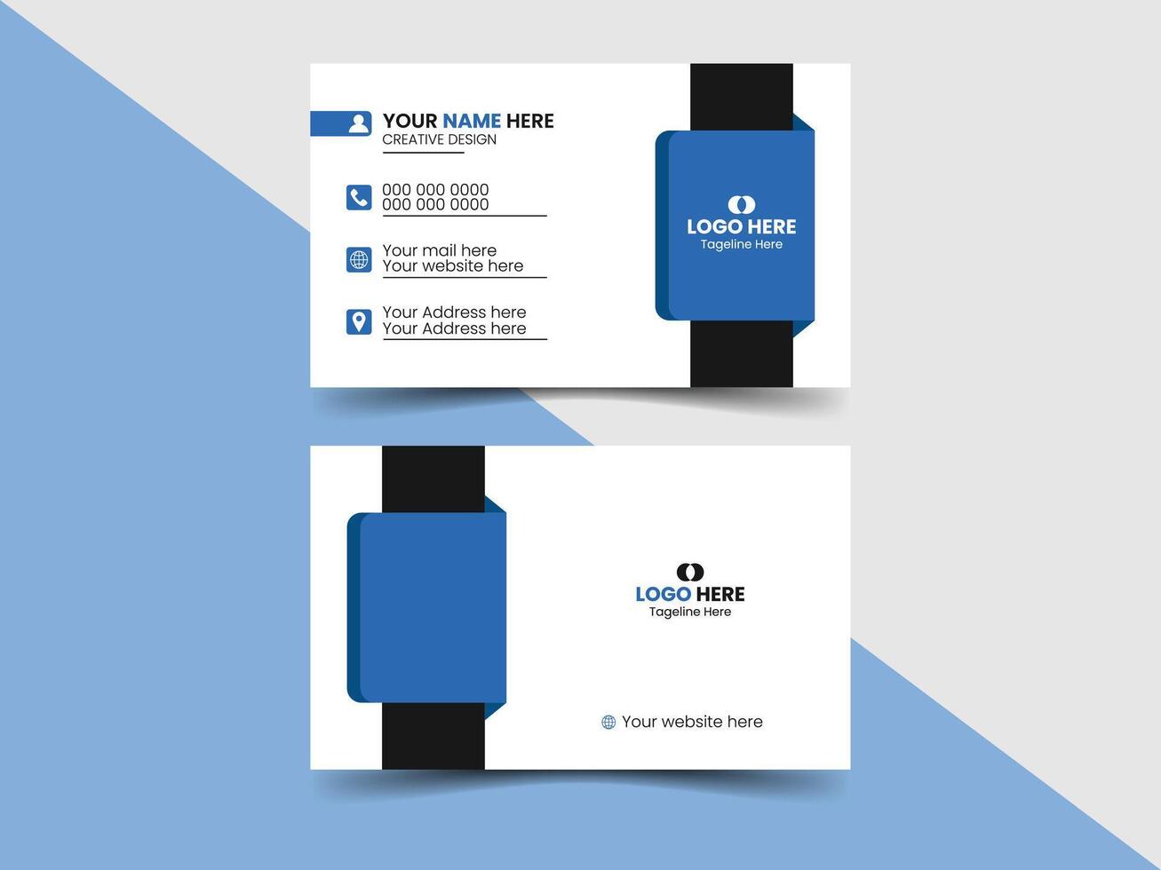 Free corporate business card design template vector