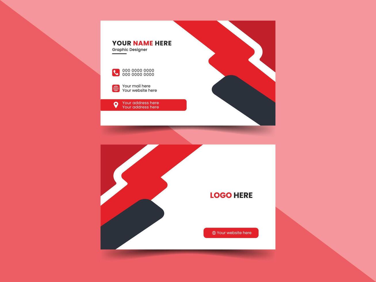 Modern business card design. double sided business card design template vector