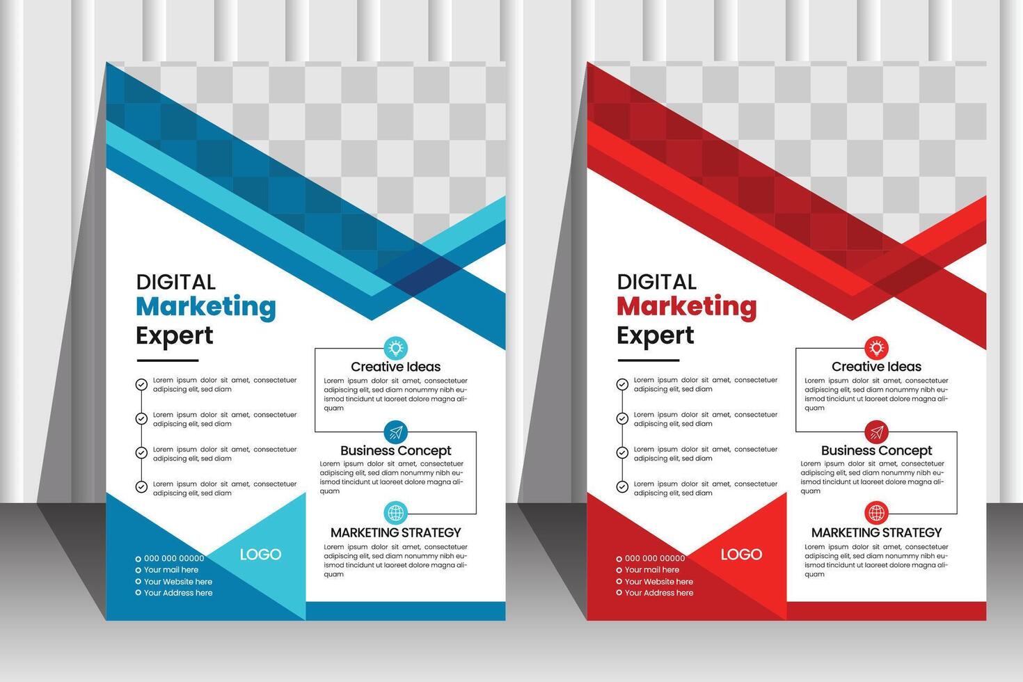 Modern business flyer design template vector